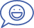 blue conversation bubble icon