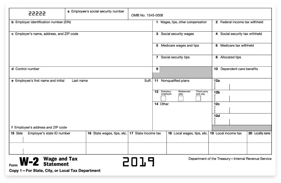 Fillable W 2 Form 2 Per Page No Lines Printable Forms Free Online